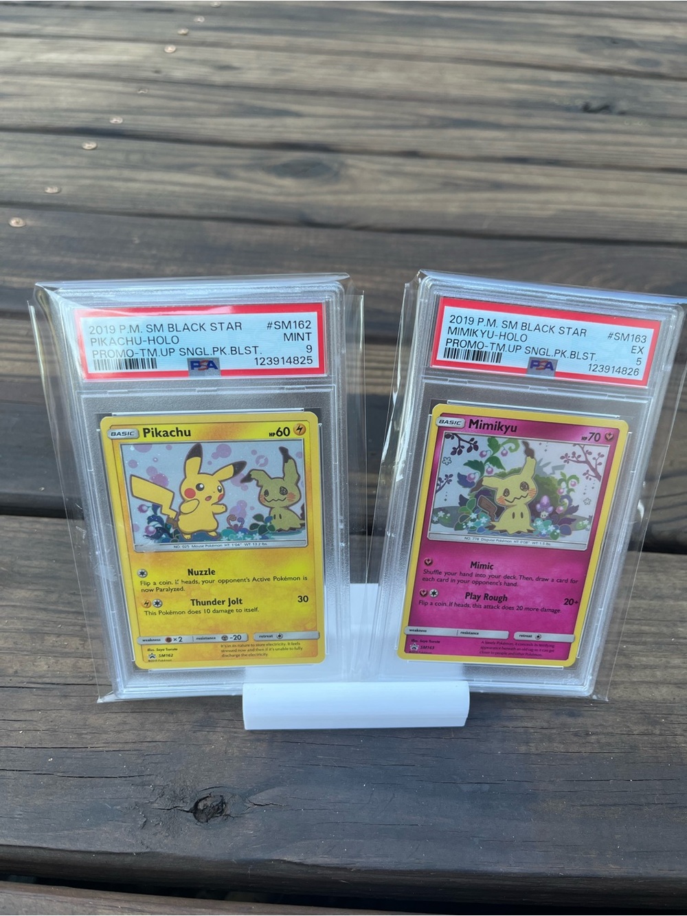 Pokemon Pikachu & Mimikyu Promo Holo Cards - Yellow, Pink